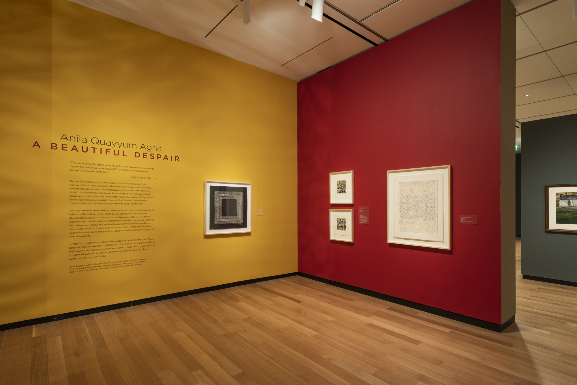 Installation view of the exhibition “Anila Agha: A Beautiful Despair.”