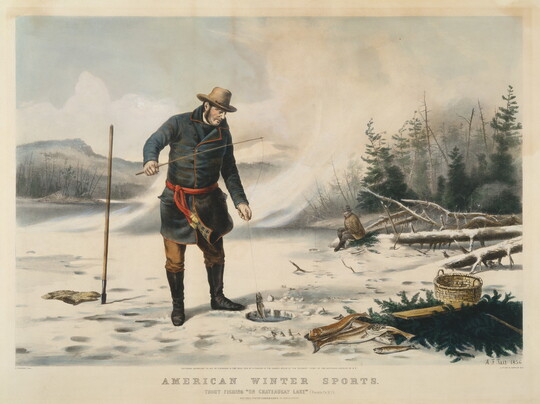 American Winter Sports. Trout Fishing 