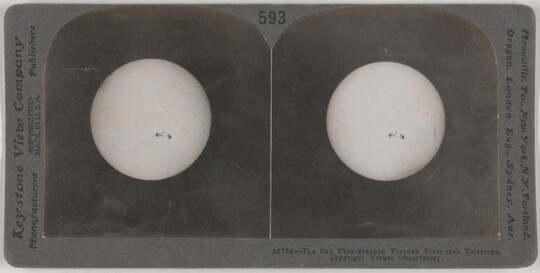 Two side-by-side, almost identical black-and-white photographs of the sun.
