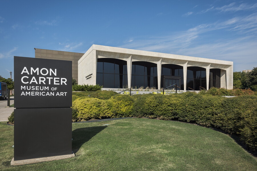 Façade of the Carter with sign.