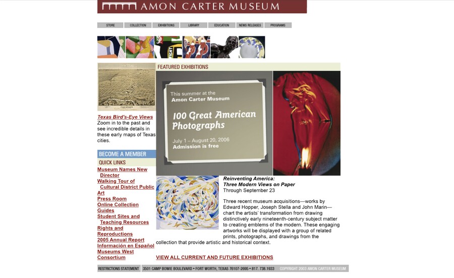 Screenshot of a website homepage.
