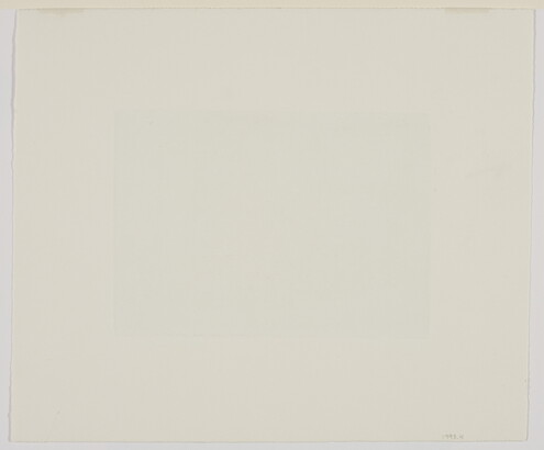 A black-and-white print of a woman seated in a chair combing a little girl's hair while a younger child plays close by.<br />