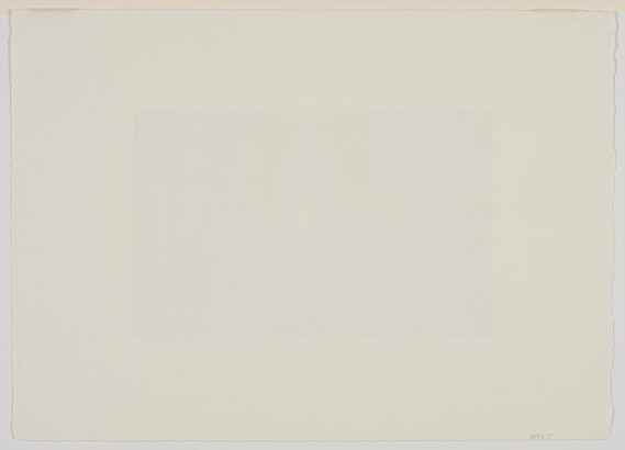 A black-and-white print of a figure standing at a table holding their hand over their face as others sit around the table with wine, plates, candles, and books in front of them.<br />