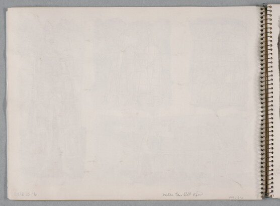 A group of four separate watercolor studies, two abstract and two depicting human figures, on a page of a bound sketchbook.