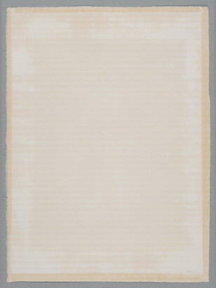 A black-and-white print of a little girl seen from behind wearing a hat and skirt looking at an artwork in a decorative frame hanging on the wall.