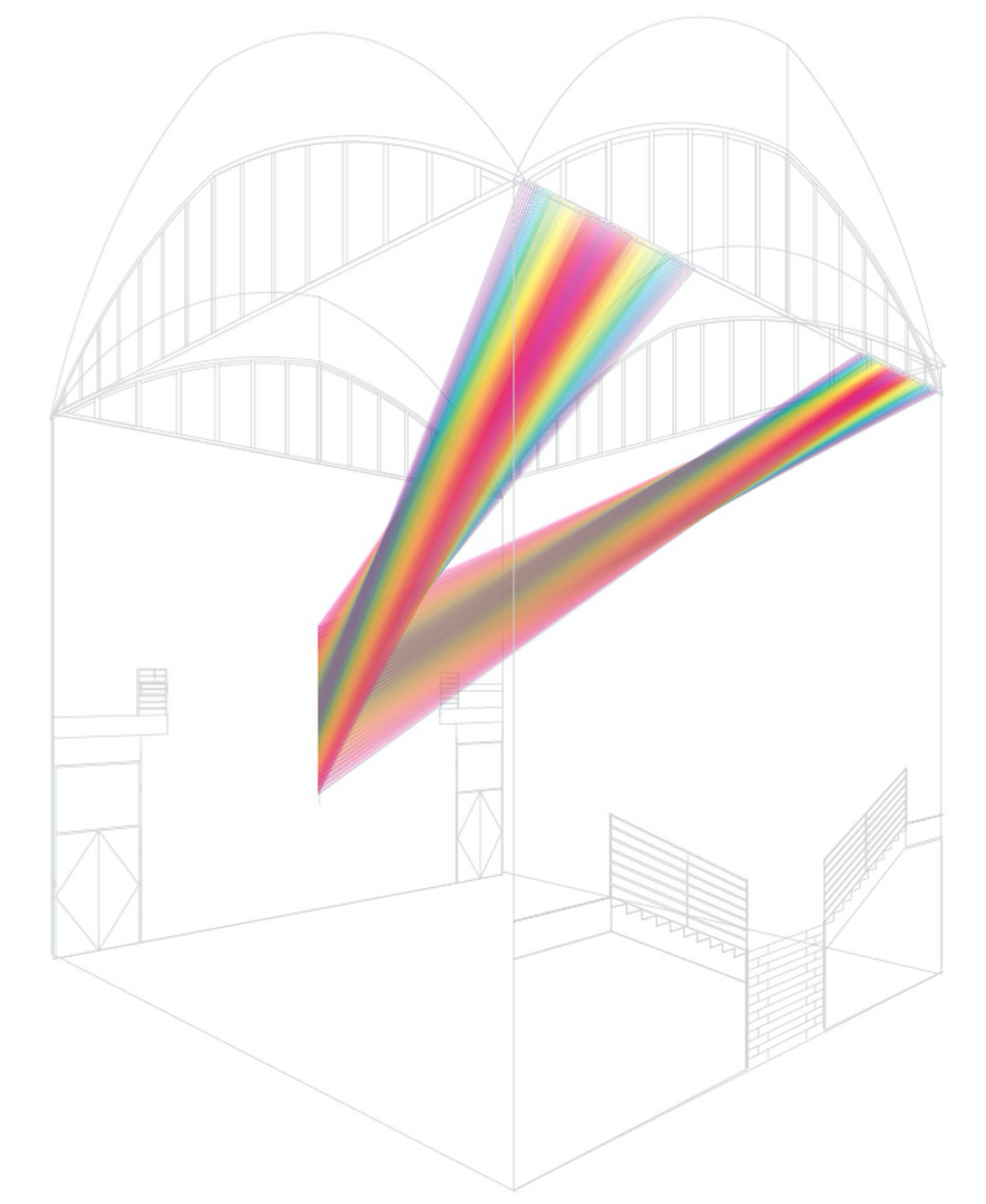 Illustration of &quot;Plexus no. 34&quot; in the Carter Atrium.