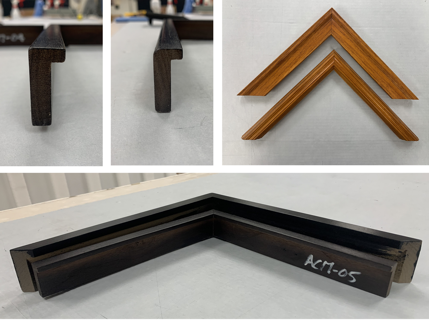A collage of various frame styles.