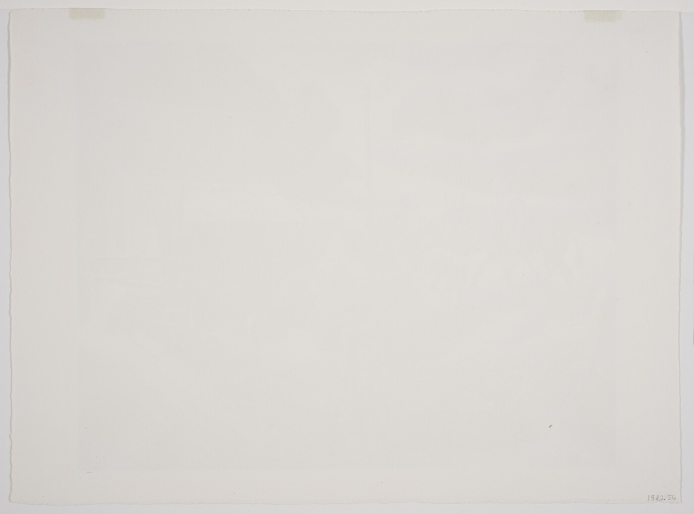 A black-and-white print of three men, one on horseback and two with pitchforks, next to a haystack and an old barn.