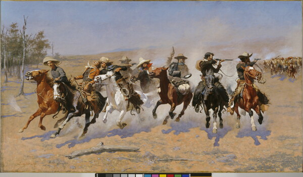 【イギリス風景画】レックス プリンストン Hey Wait for us 真贋 A Dash for the Timber | Amon Carter Museum of American Art