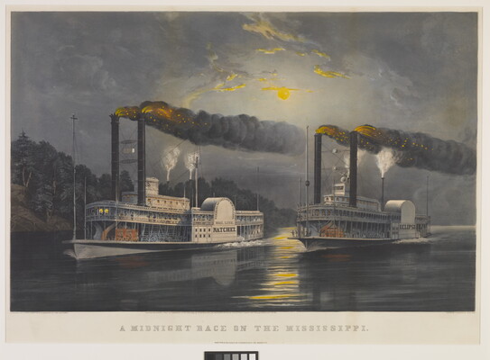 A Midnight Race on the Mississippi. | Amon Carter Museum of