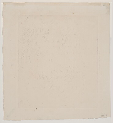 A black-and-white print of woman surrounded by birds, combing her hair at table cluttered with sculptures of body parts.