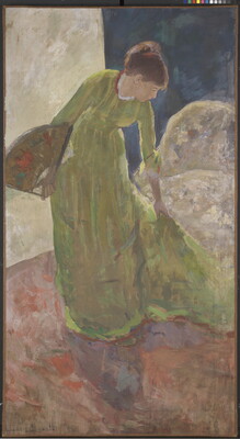 Woman Standing, Holding a Fan | Amon Carter Museum of American Art
