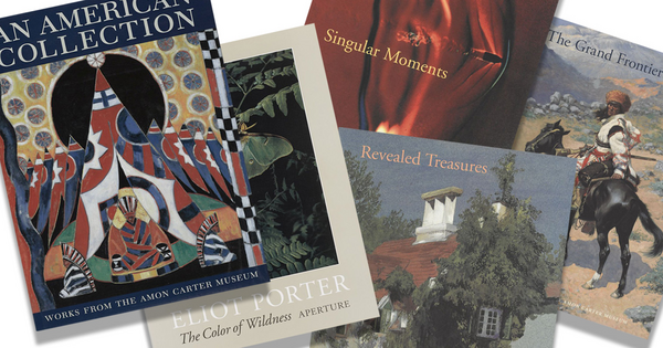 Covers of five coffee-table art books.