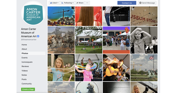 Screenshot of a Facebook photo album from the museum&#039;s Facebook page.