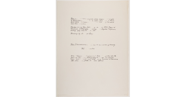 A black-and-white print of handwritten text describing the contents of a folio titled "Toro Desconocido."