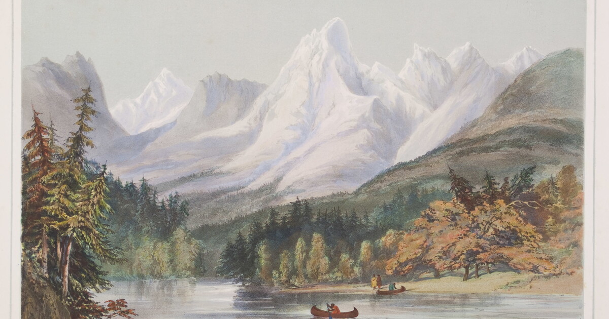 The Rocky Mountains from the Columbia River Looking N. W. | Amon