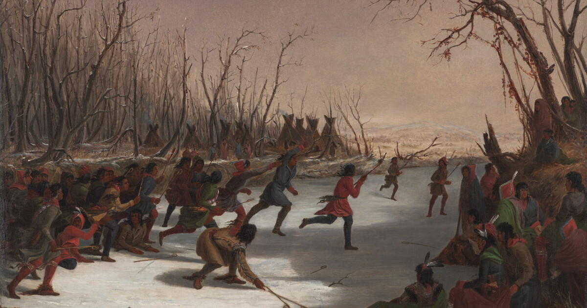 Ballplay of the Dakota on the St. Peters River in Winter | Amon