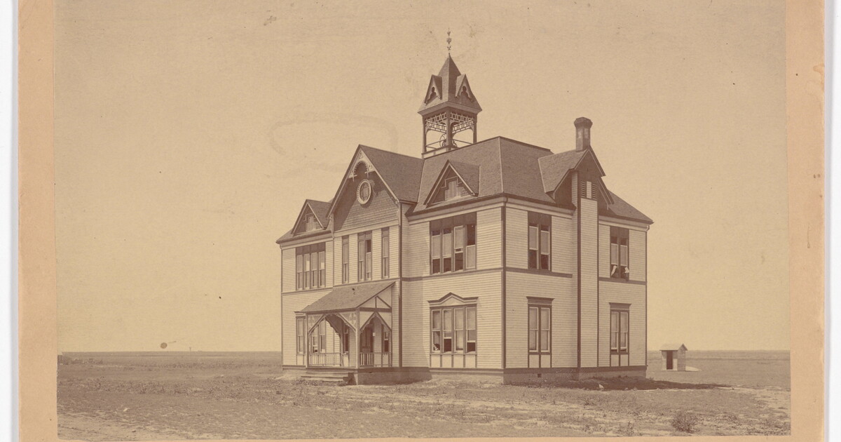 [View of Hugoton, Kansas school house] | Amon Carter Museum of American Art