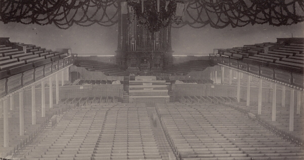Mormon Tabernacle D. & R.G.W.R.R. Interior of Tabernacle, Salt Lake ...