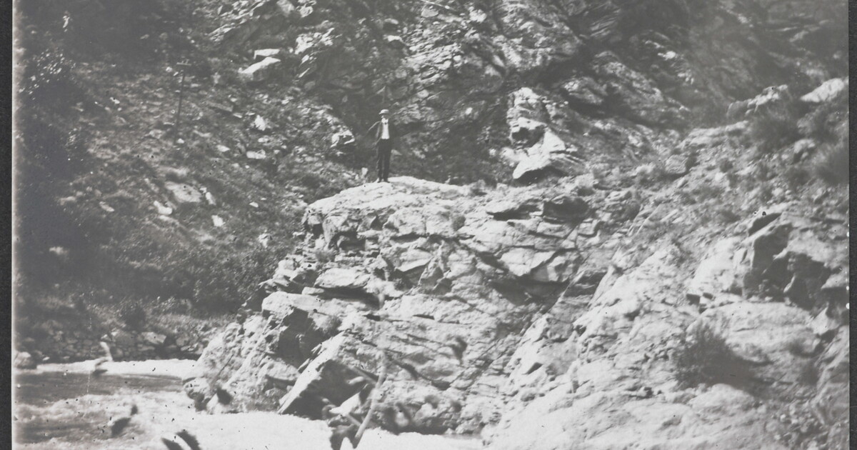 [Man on rocky riverside] | Amon Carter Museum of American Art